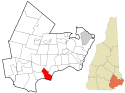 Rockingham County New Hampshire incorporated and unincorporated areas Plaistow highlighted